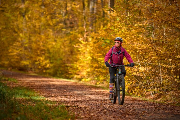 mountainbike,helm,bos,herfst,natuur,fietsen