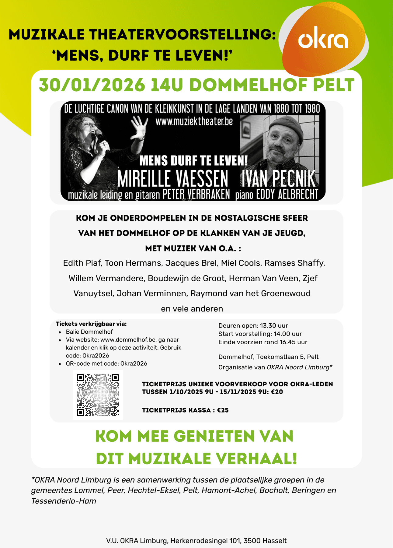 Muzikaal Theater 30 Januari 2026