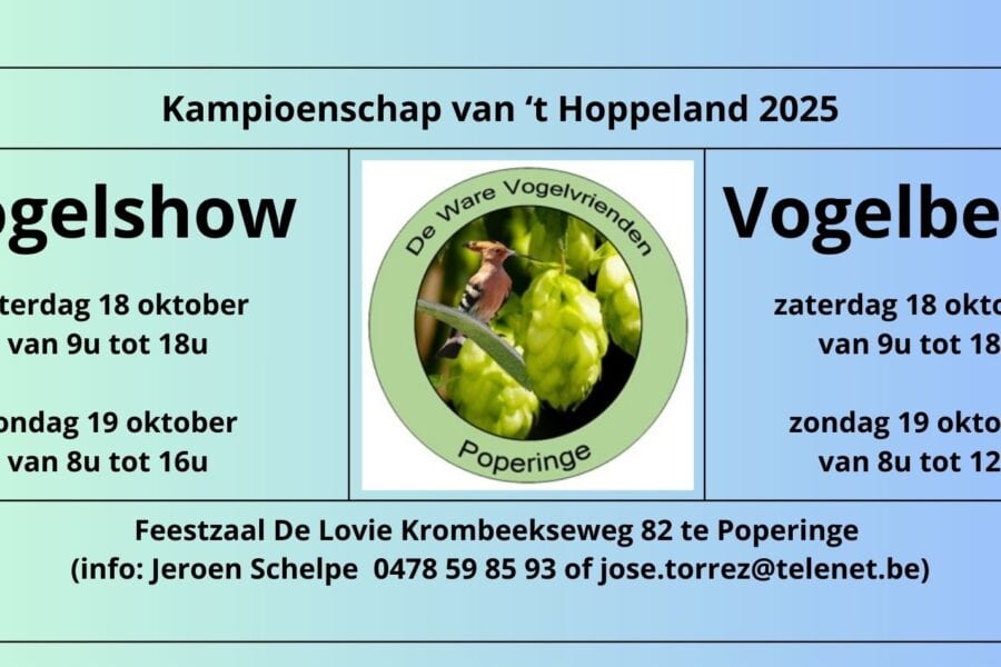 Tt2025 Flyer Vogeltentoonstelling En Beurs