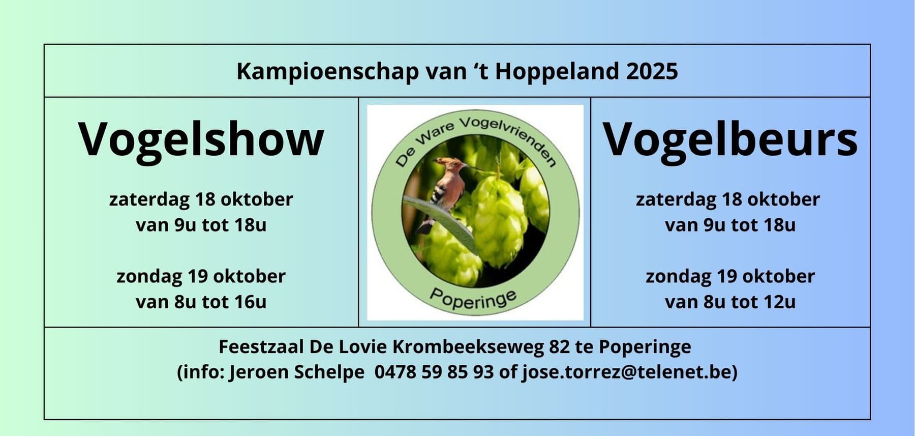 Tt2025 Flyer Vogeltentoonstelling En Beurs