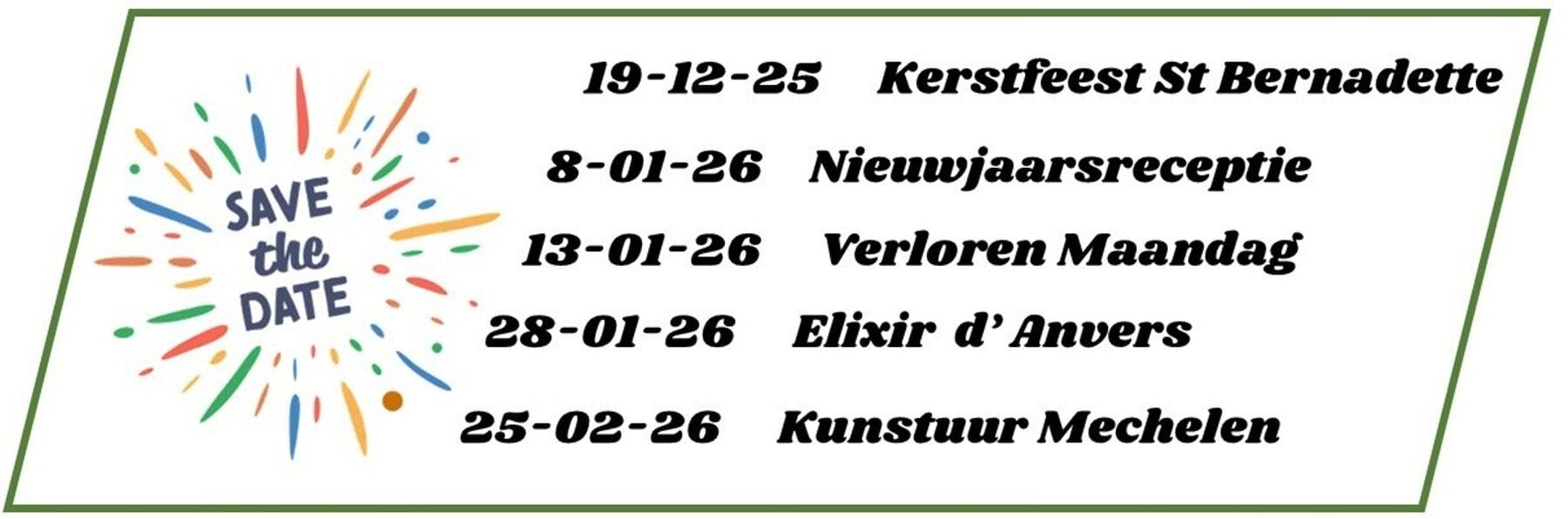 Save the date-DEC-25 Save The Date Dec 25