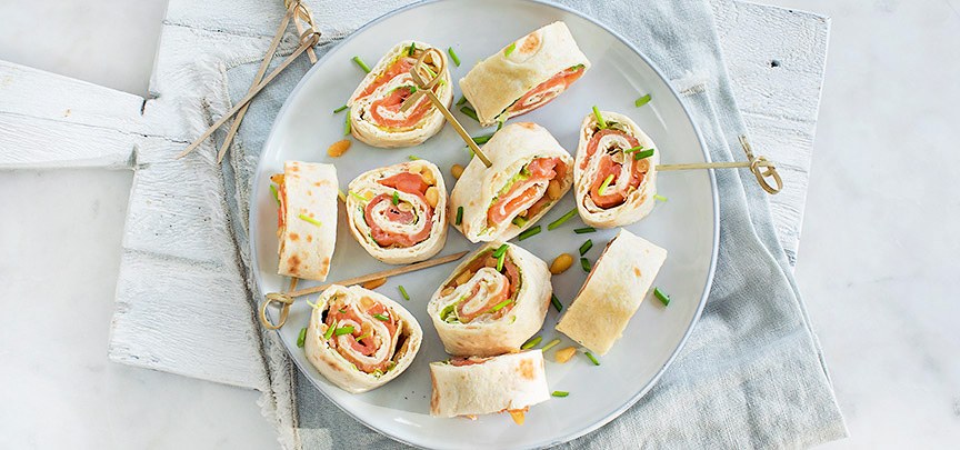 Tortilla Rolletjes Met Zalm