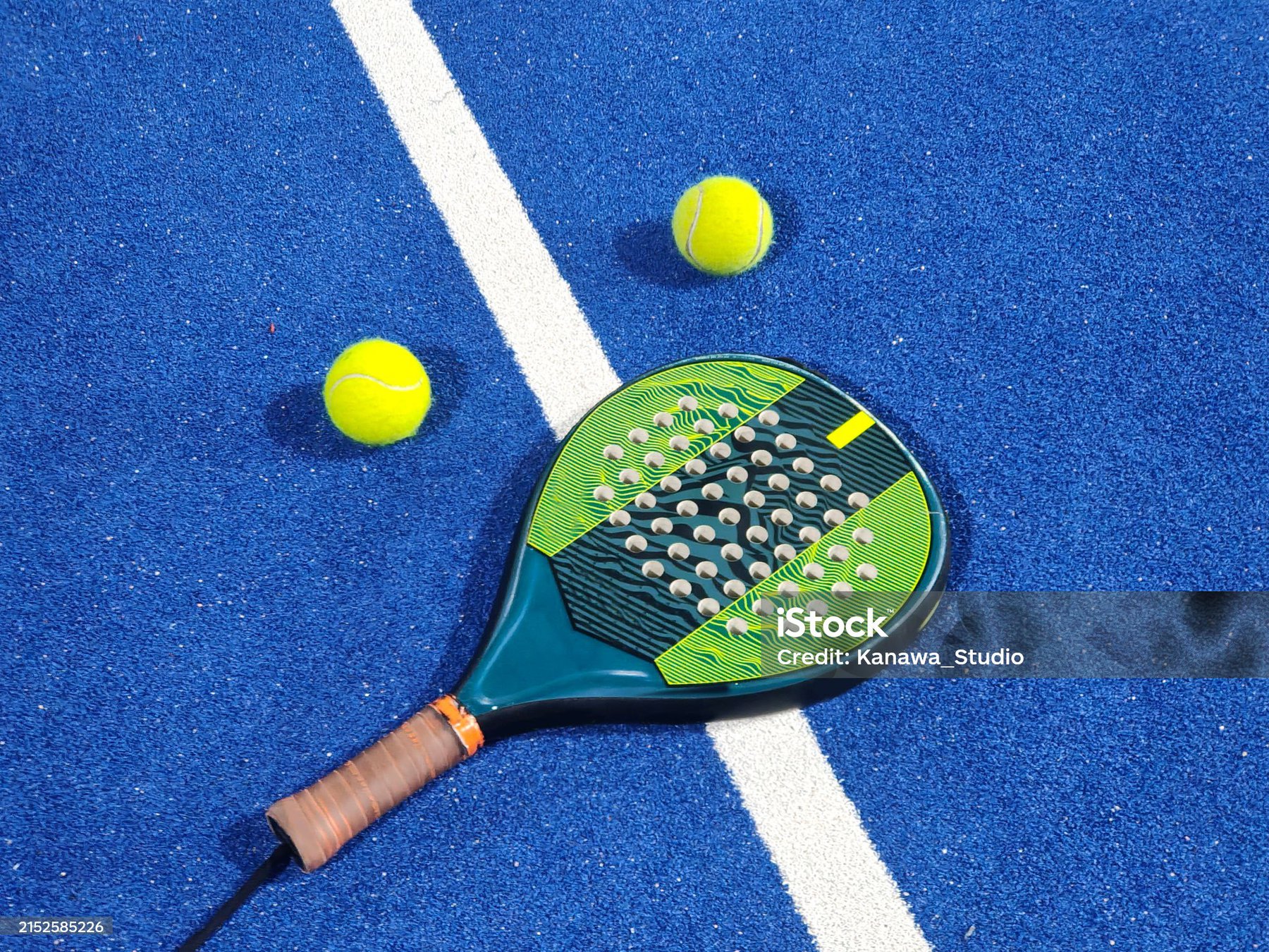 Close Up Shot Of Padel Tennis Racket And Balls