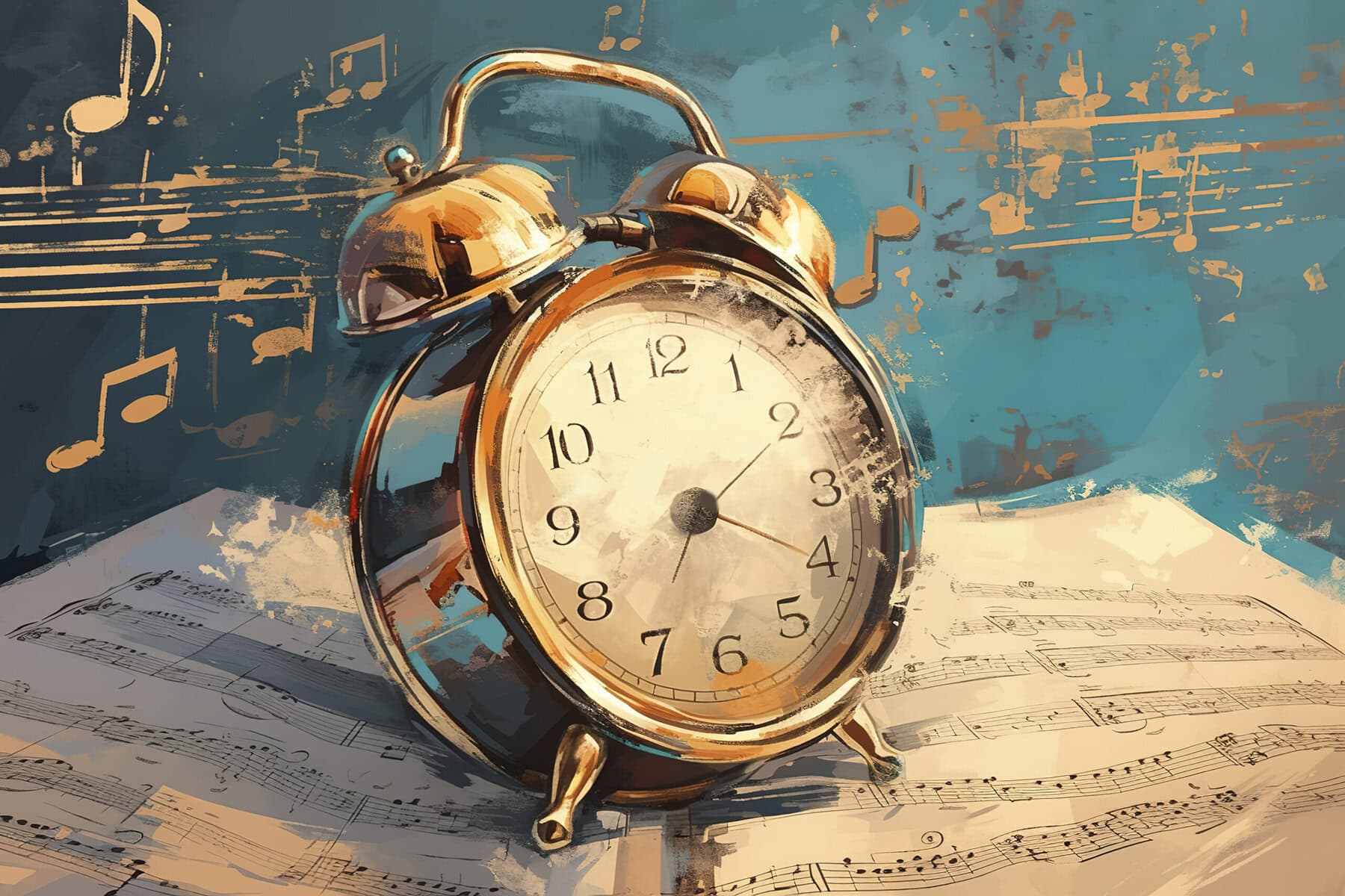 Digital Painting Old Clock
