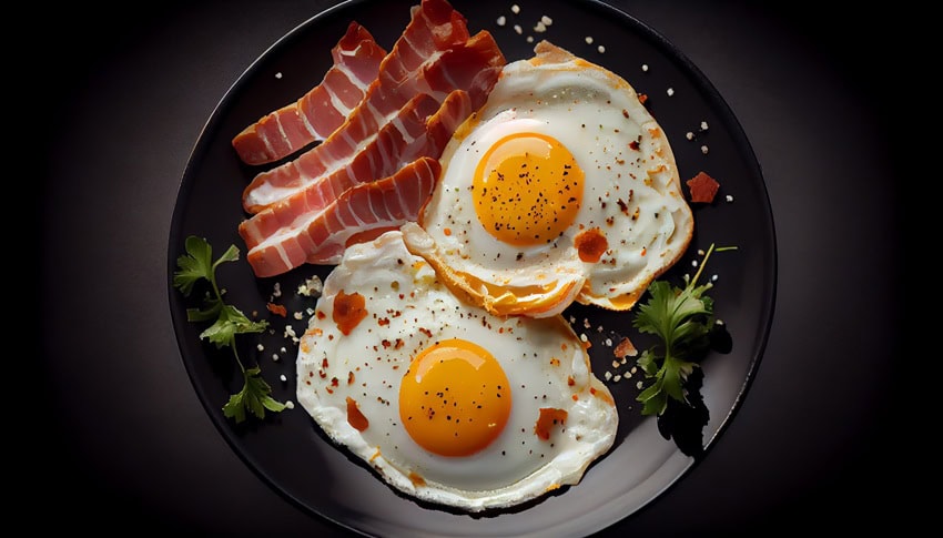 LOM bacon and eggs