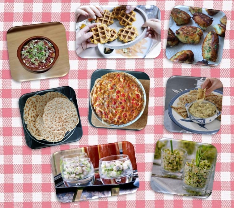 Collage Gerechtjes Op Tafelkleed