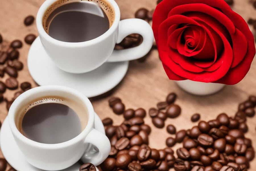 Koffie tassen roos_1280