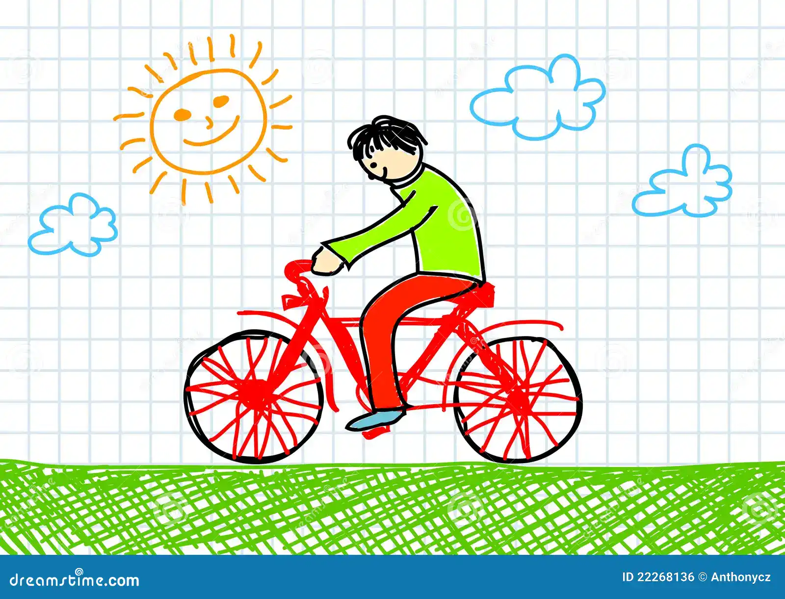Tekening Van Rode Fiets 22268136