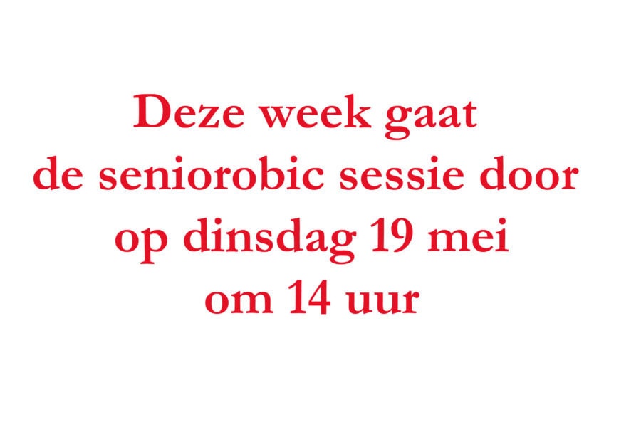 seniorobic op dinsdag 19 mei 2026 Seniorobic Op Dinsdag 19 Mei 2026