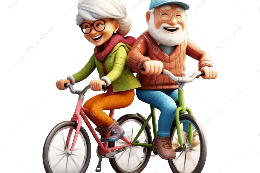 Pngtree Couple Cycling Together 3d Character Illustration Png Image 14523707