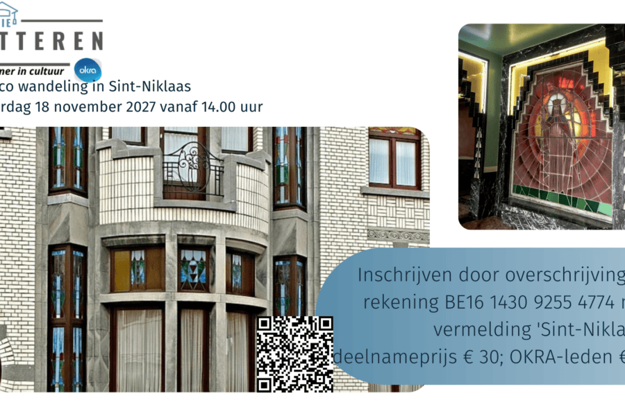 Banner Art Deco Wandeling Sint Niklaas