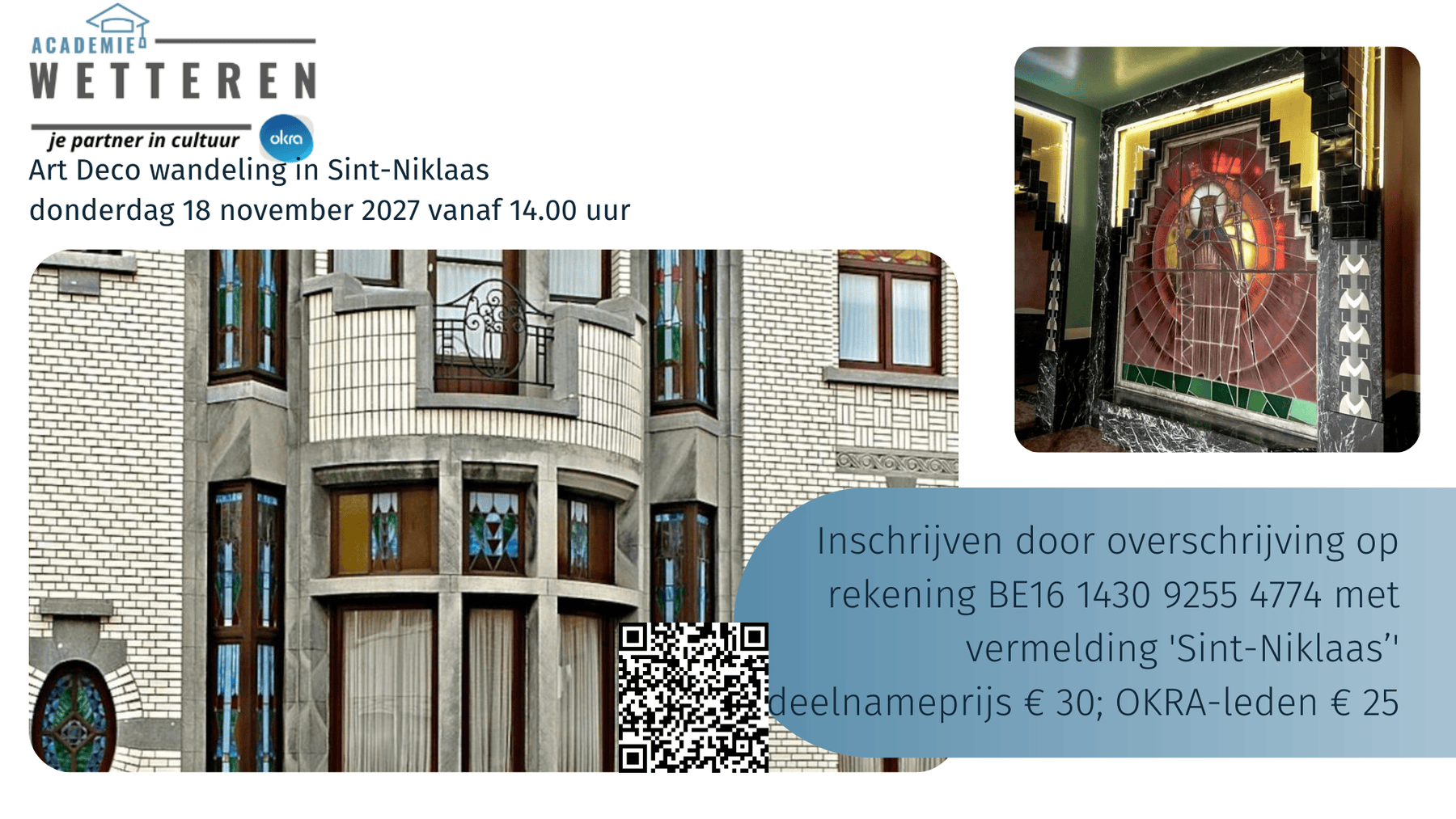 Banner Art Deco Wandeling Sint Niklaas