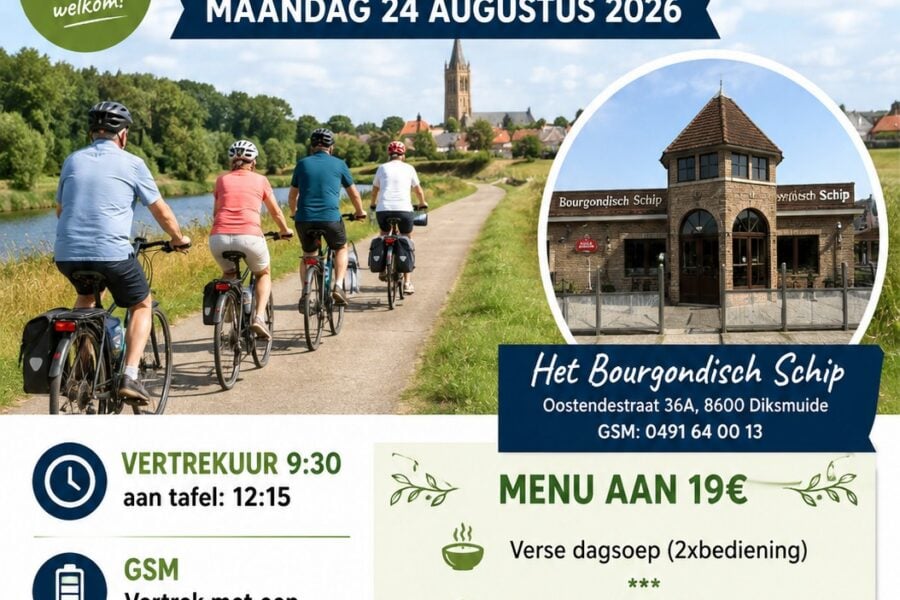 Affiche Fietstocht 24 Augustus 2026
