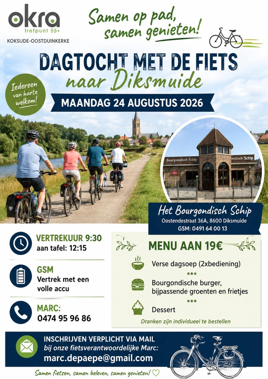 Affiche Fietstocht 24 Augustus 2026