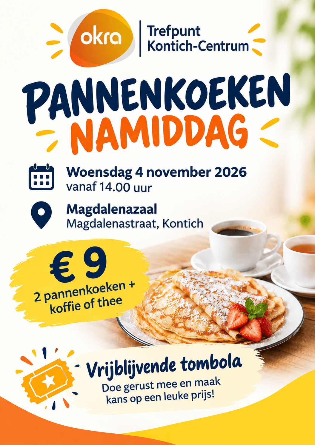 2026 Okra Kontich Centrum Affiche Pannenkoeken 4 November