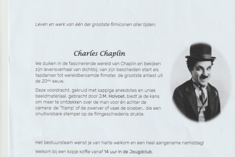 Charly Chaplin Dinsdag 13 Oktober 2026