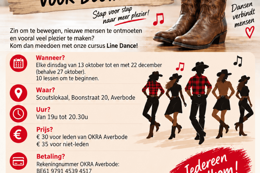 Line Dance Affiche Nieuw