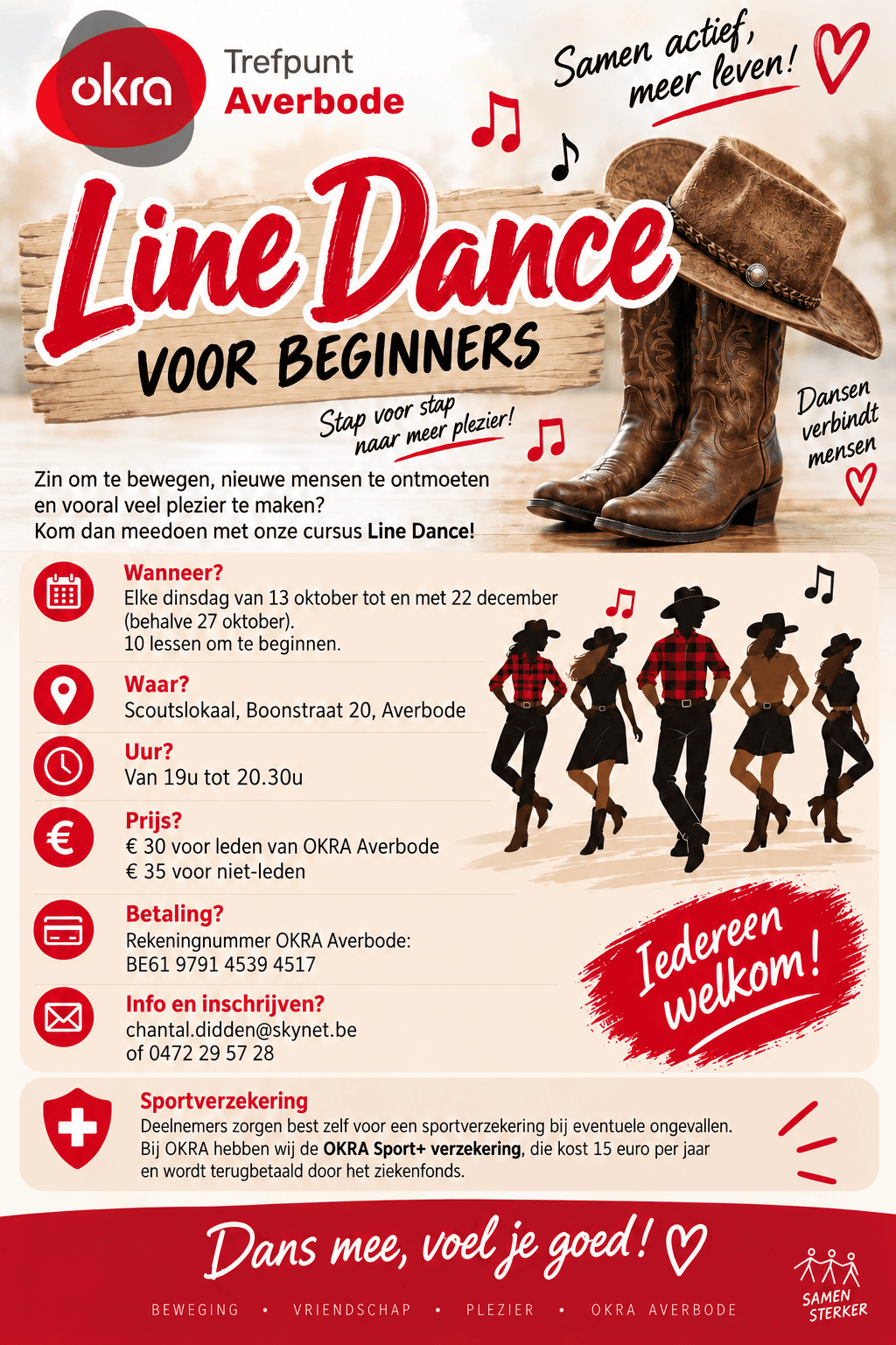 Line Dance Affiche Nieuw