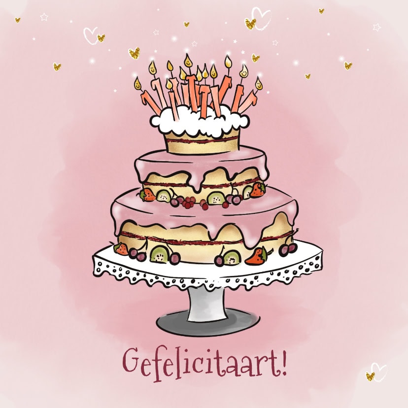 Felicitatie Verjaardag Met Een Lekker Taart